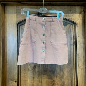 Pink Corduroy Skirt